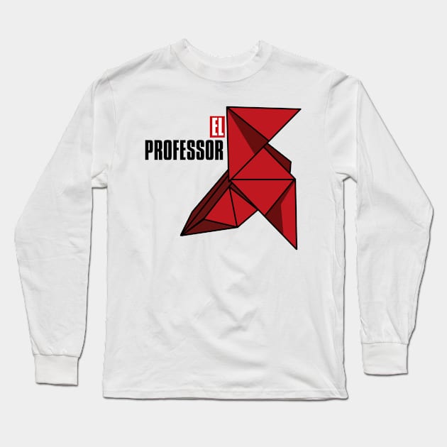 El professor paper origami- la casa de papel Long Sleeve T-Shirt by FunartsbyM